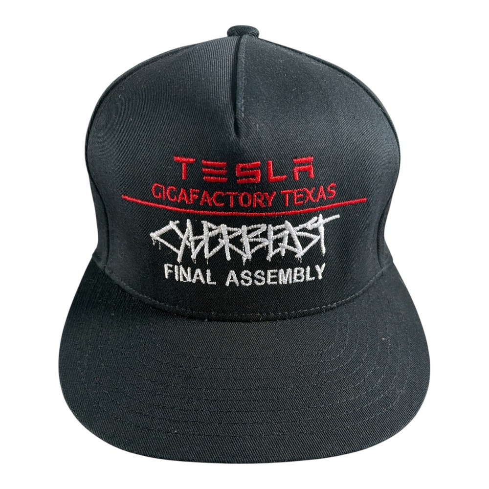 Tesla Cyberbeast Austin Texas Gigafactory Worker Snapback Hat Final Assembly Cap